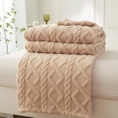 New Winter Blanket Home Warm Sherpa Soft Sofa Cover Throw Newborn Wrap Kids Bedspread Travel Textile Fleece Thick Warm Blanket.