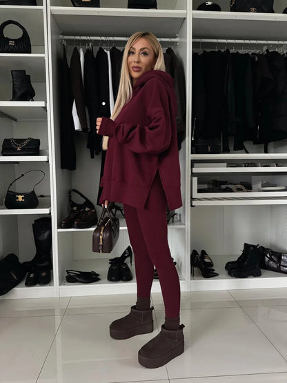 Women 2 Piece Set Hoddies Tracksuit Hooded Top & Pants Set Sweatshirts Suit Trouser Outfits Spring Jogging Sport Y2k Streetwear