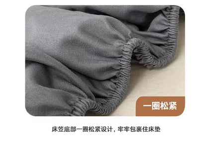 Flower Pattern Adjustable Fitted Sheet Quilted Cotton Fabric Mattress Protector With Elastic Band 90/120/150/180 Solid Color Bed.