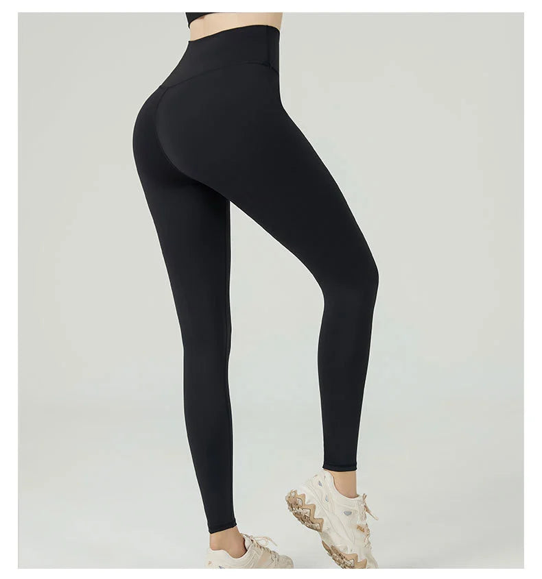 Women's High Waist Butt Lift Yoga Pants - No Camel Toe, Buttery Soft Naked Feeling, Peach Hip, Seamless Gym Running Leggings