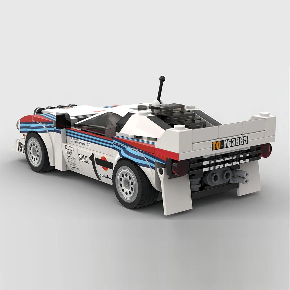 244PCS MOC-130287 Rally Racing Lancia Rally 037 Martini Racing 1983 Monte Carlo Building Blocks DIY Toy Holiday child Gift.