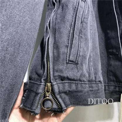 Frauen Denim Kosten Einreiher Taste Jacken Fleece Patchwork Strickjacke Taschen Oberbekleidung Casual Warm Solide Lose Fit.