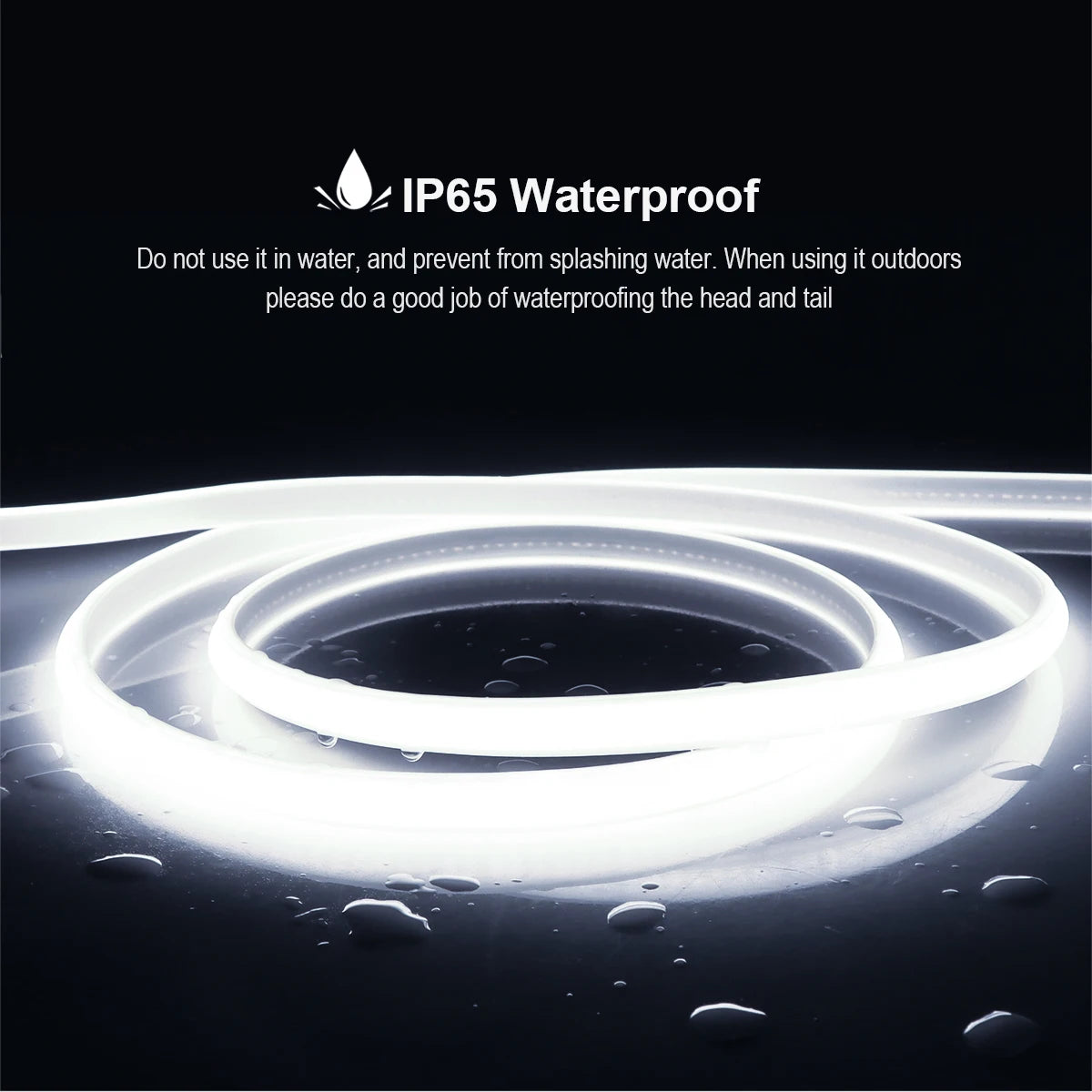 10M 5M 3M COB LED Light Strip 220V IP65 Waterproof Diode Tape 288LED/M High Lumen Neon Tube Lamp Tape Kitchen Closet Backlight.