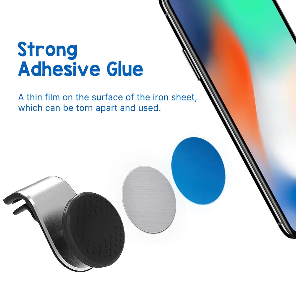 Metal Plate For Car Phone Holder Magnetic Universal Iron Sheet Disk Sticker Mount Mobile Phone Magnet Stand For IPhone.