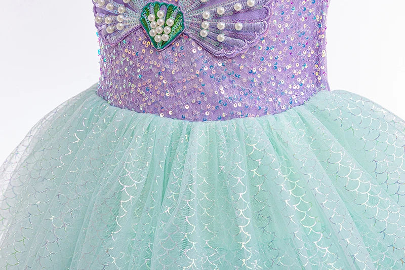 Mädchen elegante Regenbogen Prinzessin Kleid mit Bowknot Flatter Trim Mesh Kleid Tutu Kleid für Party, Performance Tutu Kleid.