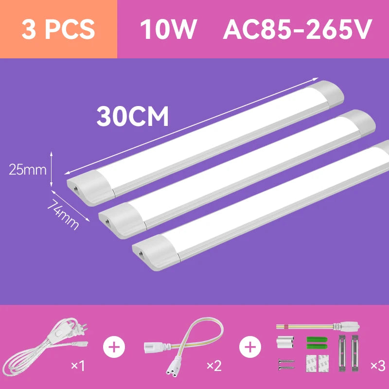 Dimmable Led Light Tube with Remote`Control Home 110-220V Ceiling Fixture LED Light Bar for Kitchen Garage Bedroom Cabinet light.