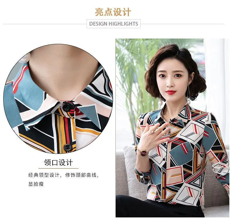 Printed Shirt for Women Long Sleeves Fashionable and Stylish Top.