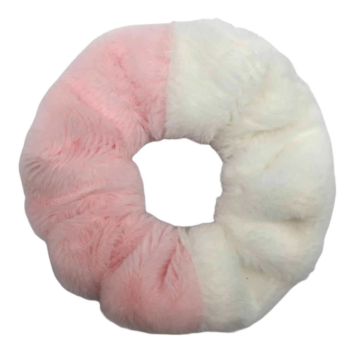 6pc Hair Scrunchies Furry Elastic Band Women Girl Ponytail Holder Rubber Ties Accessories Plush Faux Fur Soft Chiffon Headband
