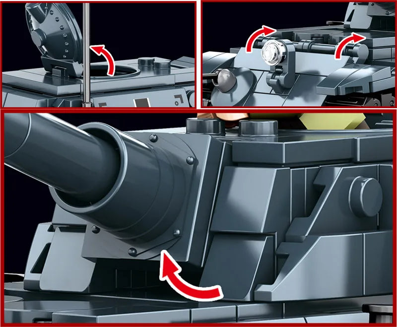 World War 2 WW2 Army Military Soldiers Armor Halftrack Main Station Tank Building Blocks Bricks Model DIY Assembly Toys For Kids.