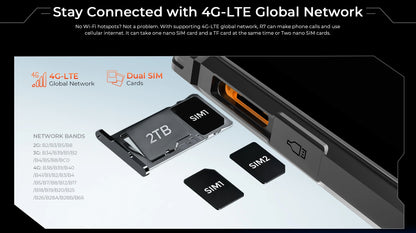 Rugged Tablets HOTWAV R7 12GB(6+6) 256GB 10.1'' 16MP+16MP Android 13.0 15600mAh large battery 20W Dual SIM 4G GPS