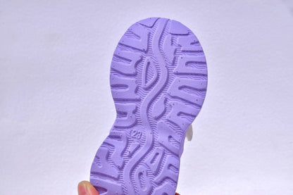 Kids'Casual Shoes Girls Led Light Cartoon PU Leather Spring Fashion Flat Bottom Anti-slip Soft Bottom Pink Purple Size 21-30.