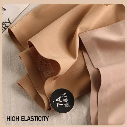 6pcs Seamless Mulberry Silk Panties Women's Ultra-thin Underwear Sexy High-elastic Soft Breathable Female Daily Panties.