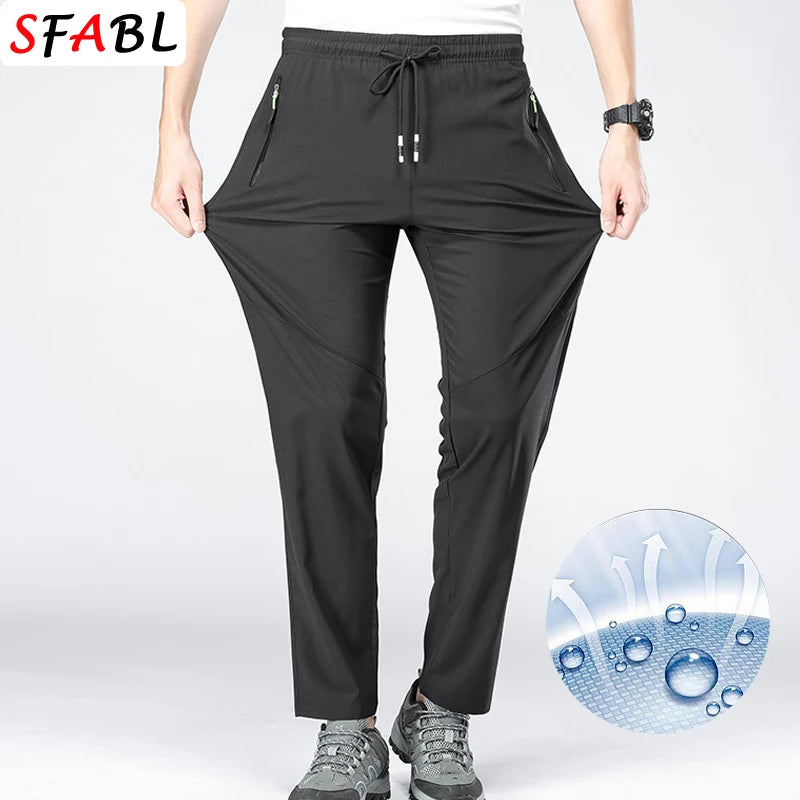 5XL High Stretch Outdoor Sport Hiking Pants Men Zipper Pockets Trousers Men Summer Thin Quick Dry Men's Pants Trekking Fishing.