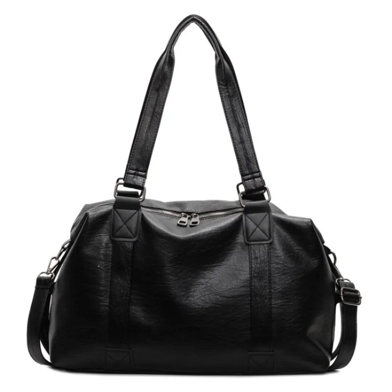 Fashion Tote Bag Leather Women Bag Simplicity Handbag Solid Vintage Shoulder Messenger Bag for Ladies.