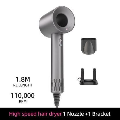 Negative ion hair dryer with high speed and no blades High power silent and quick drying Portable, suitable for home and travel.