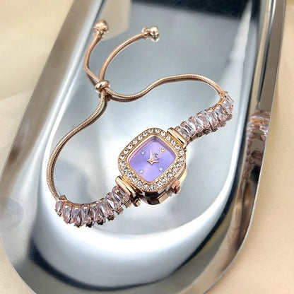 Luxury Women Watches Fashion Diamond Crystal Watches Elegant Quartz Wristwatches for Bracelet Female Wrist Watch Reloj Mujer.