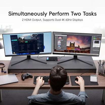 MeLE PCG02 Pro Fanless Mini PC Stick N5105 8GB/256GB, WiFi5 USB PD3.0, Micro Computer Desktop Dual HDMI, Gigabit Ethernet BT5.1.