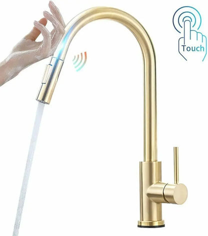 GEGVE Smart Touch Removable Faucet Stainlesss Steel Induction Sensor Pull-out Faucets Cooking iron for the kitchen Water Hydrant
