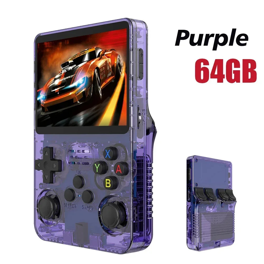Open Source R36S Retro Handheld Video Game Console Linux System 3.5 Inch IPS Screen Portable Pocket Video Player 64GB 128G Games.