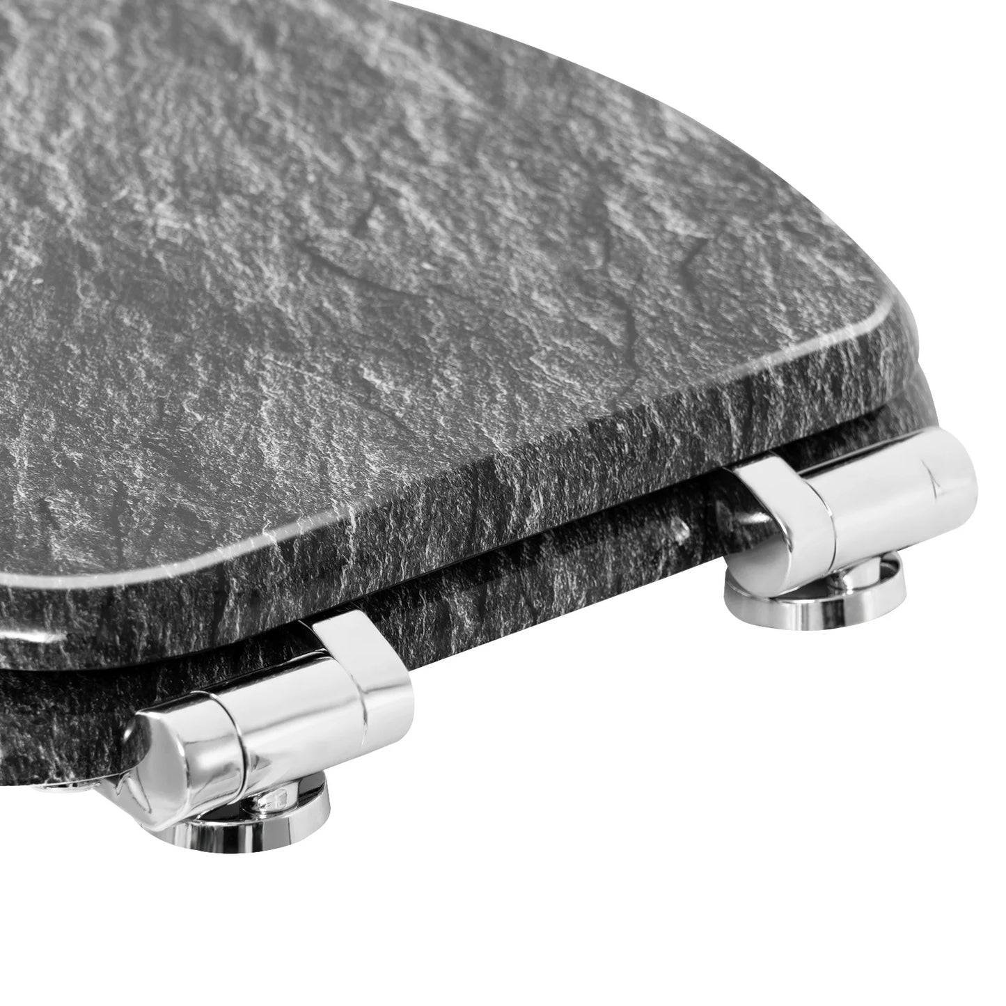 O-förmiger Toilettensitz, verstellbare Scharniere, Toilettendeckel mit Motiv, Soft-Close-Mechanismus für Badezimmer