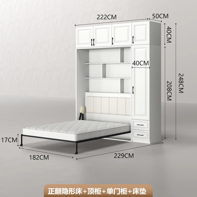 Multifunktionales faltbares Murphy-Bett, Klappbett unter dem Bett, um Platz zu sparen