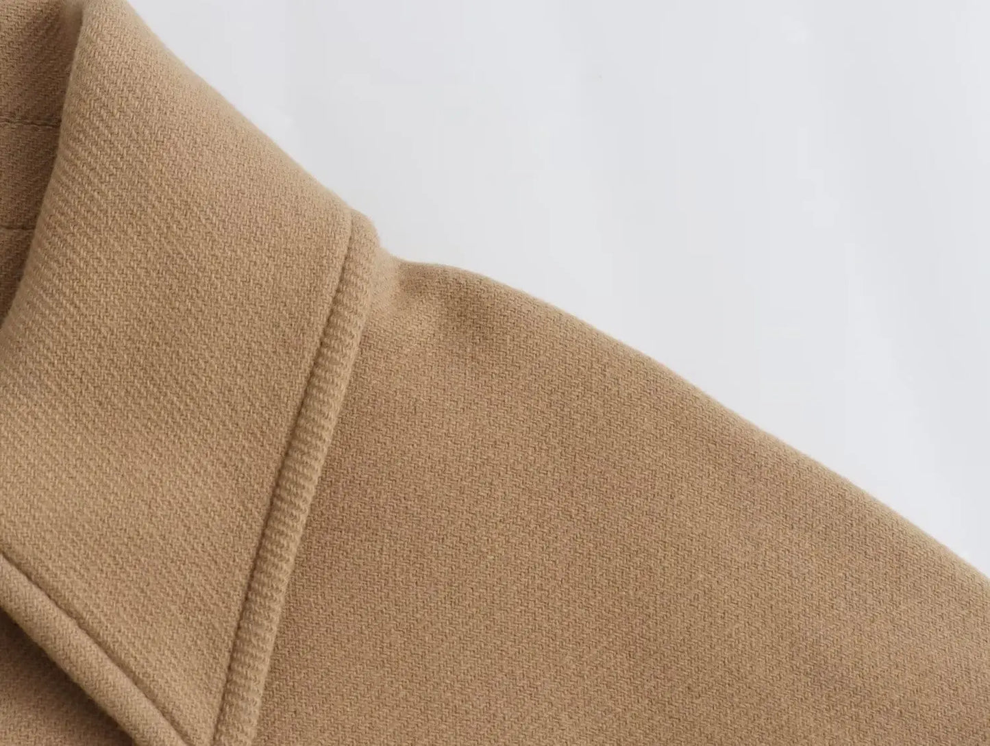 ZBZA Damen Schräge Knopf Lose Fledermausärmel Jacke Mantel Revers Langarm Doppeltasche Warm Solide Farbe Vintage Oberbekleidung Herbst Winter Neue Weibliche Chic Mantel