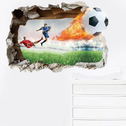 Creative Football PVC Wall Sticker Soccer Personalized Name Wall Decals For Kids Boys Room Mural Bedroom Decor Poster Art.