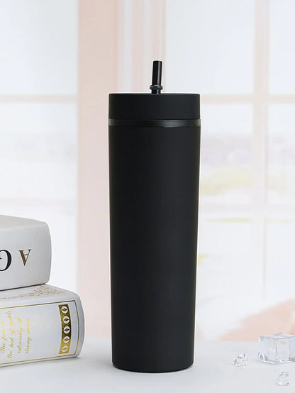 1PC- Tumbler Straws Cup With Lids Drinkware Fruit Juice Bottle Double Wall Plastic Cups Gift for Festival Party.