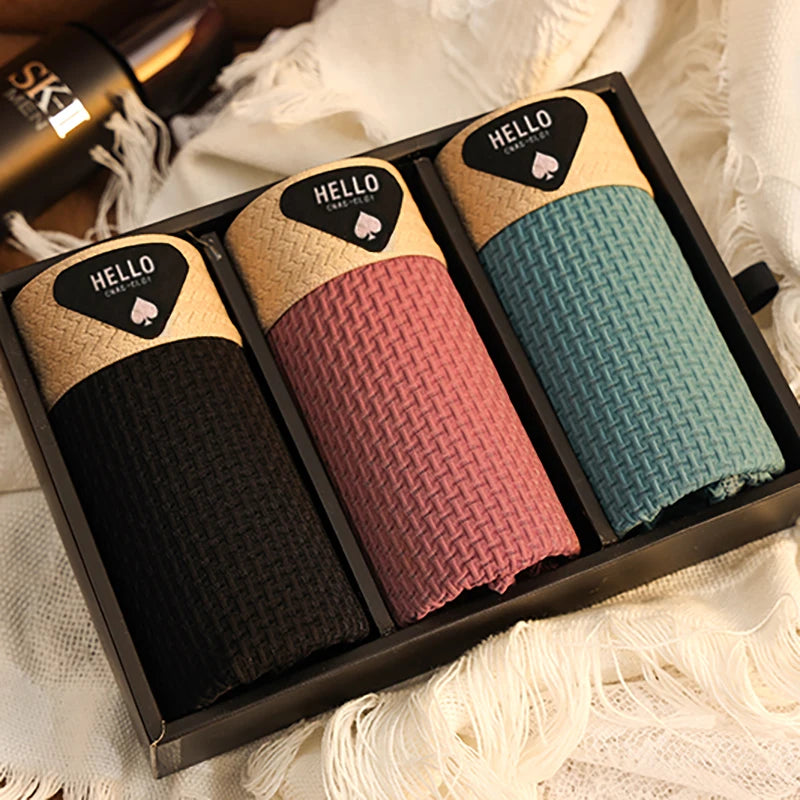 3Pcs männer Unterwäsche Eis Seide Mesh Boxer Shorts Sexy Höschen Mann Unterhose Dünne Männliche U Konvexen Dessous Großhandel viele L-6XL