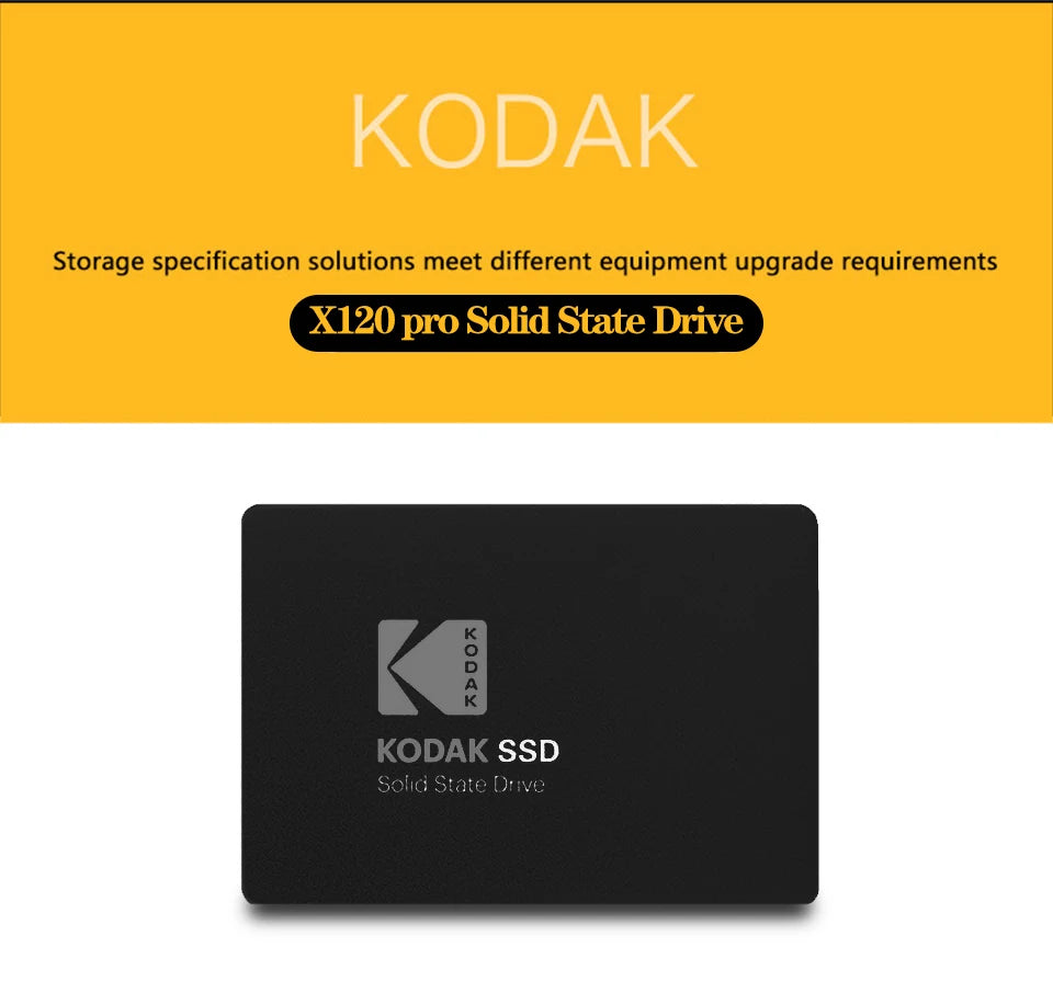 Kodak X120 PRO SSD Drive HDD 2.5 Hard Disk SSD 120GB 1TB 512GB 128GB 256GB HD SATA Disk Internal Hard Drive for Laptop Computer.