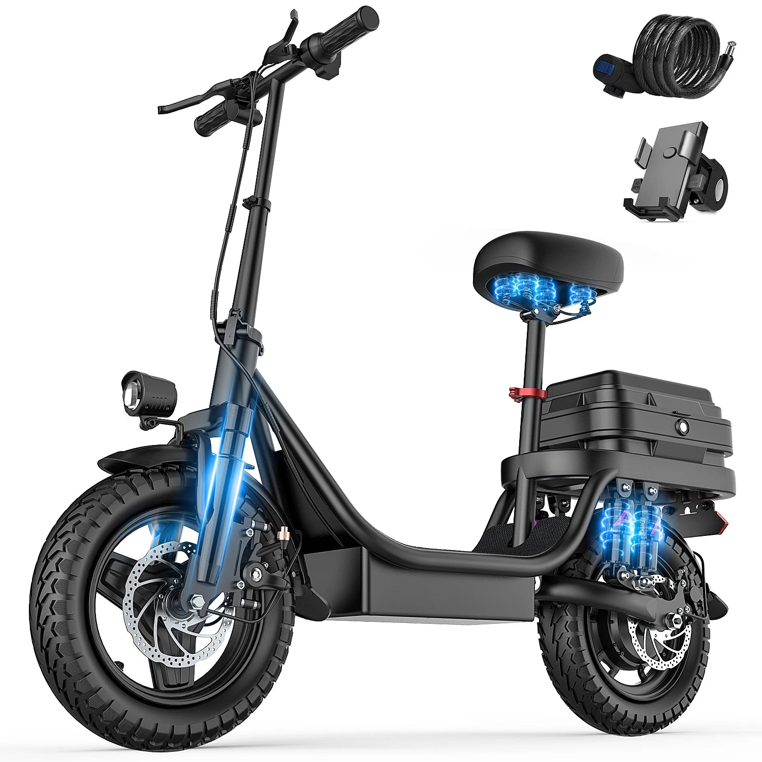 TOOFLY GQ8 Adult Electric Scooter 250W E-Scooter 48V15AH 14" Vacuum Tires Urban Commuting Foldable EScooter.