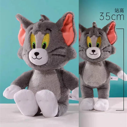 Original Delux Tom and Jerry Plush Toy Long Plush Cartoon Anime Movie Plushies Stuffed Animals Doll Toys for Kids Birthday Gifts.