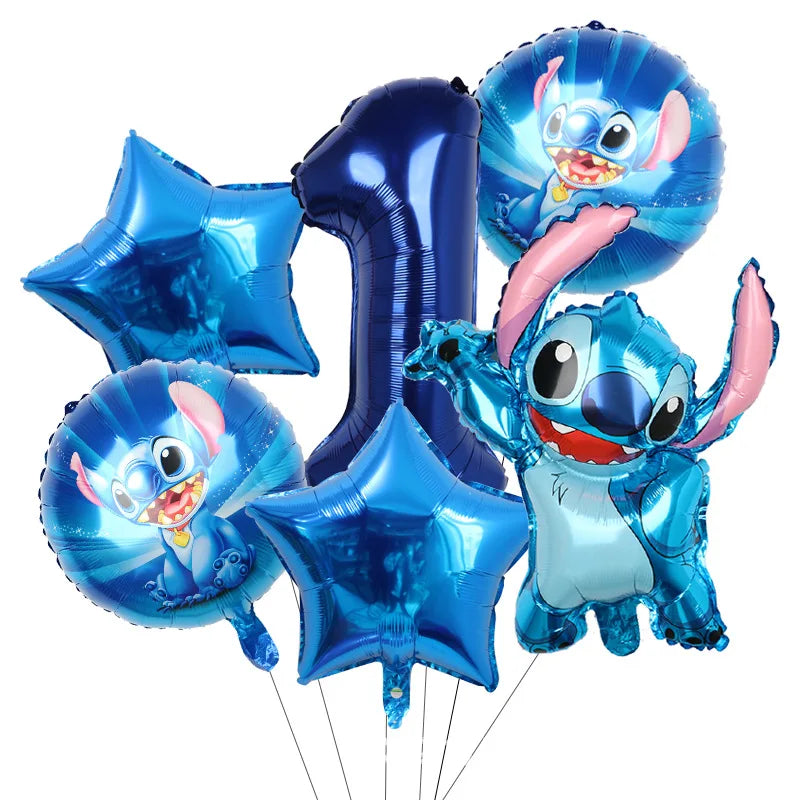 Disney Stitch Luftballons Partyzubehör Kinder Cartoon Lilo Stitch Thema Winkelballon Alles Gute zum Geburtstag Dekoration für Babyparty