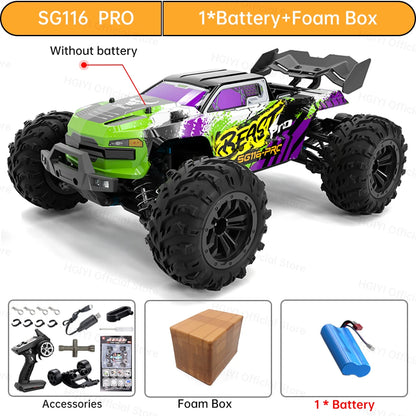 ZLL SG116 MAX/PRO 1:16 High Speed Drift Racing 80KM/H Or 40KM/H Brushless Motor 4WD RC Car Off Road Car Toys for For Kid Gift