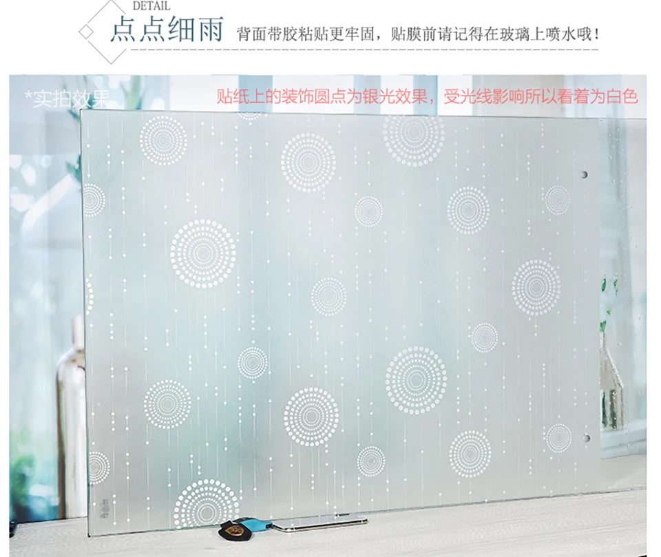 Mattierte Fensterfolie, Sichtschutz, Streifenmuster, selbstklebende Folie, Anti-UV-Buntglas-Vinylfolie für die Dekoration zu Hause und im Büro