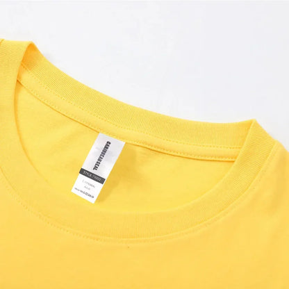 Banana Men's Casual Short-sleeved T-shirt with 100% Cotton Fashion print Tees oversize.