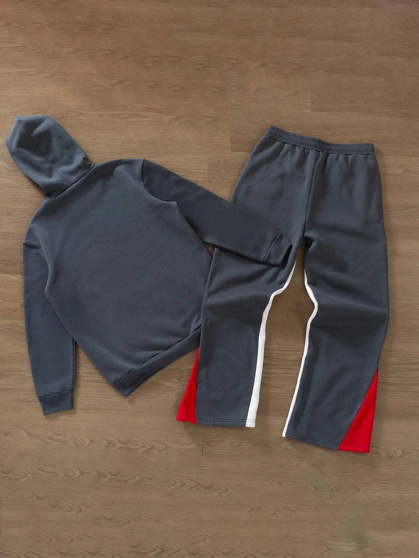 Two-piece black suit Y2K fashion pattern hoodie men clothing Harajuku Gothic women chic sports pants couple suit sportswear.