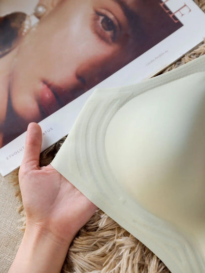 Small breast seamless bra Women's small breast push-up comfortable non-underwire soft support closed breast bra