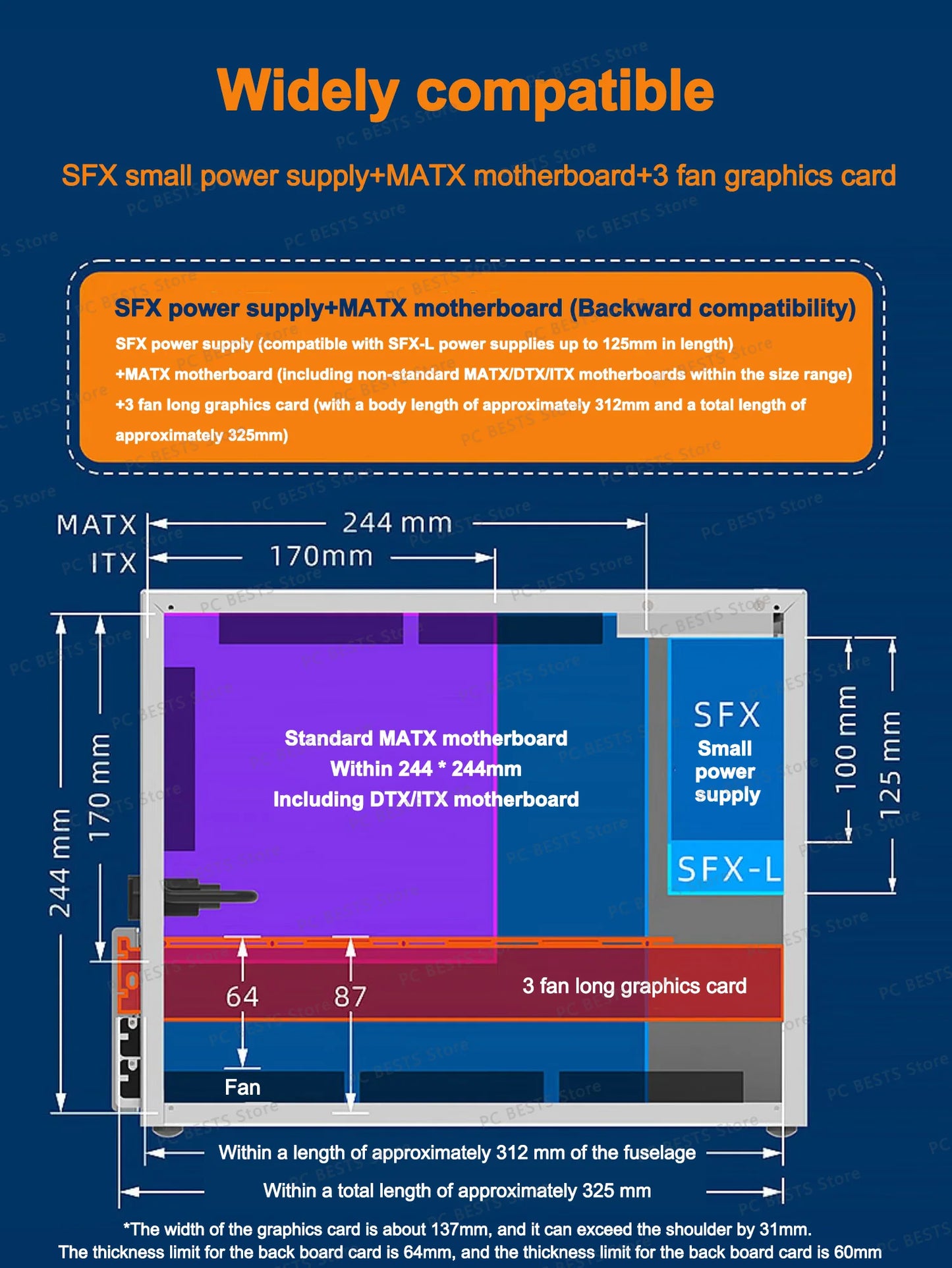 ZZAW C2 C2P M-ATX Computer Case Side Transparent MINI-ITX All Aluminum Desktop Office Small Chassis Supports Long Graphic Card.