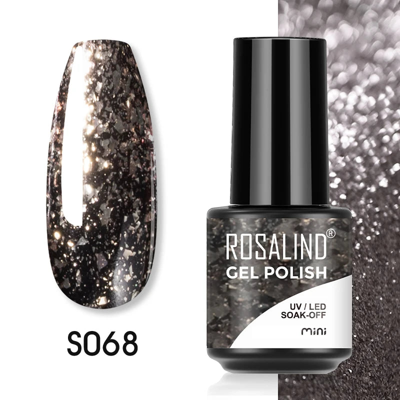ROSALIND Red Series UV Nail Gel Hybrid Varnish Semi Permanent For Manicure Art Nail Polish Matt Base Top Coat Gel Nail Polish.