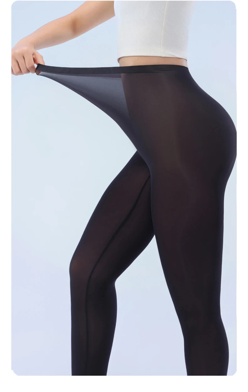 BIVIGAOS Summer Ultra-Thin Skin Sunscreen Leggings Women High Elastic Transparent Facial Mask Underwear Tight Sexy Sport Legging.