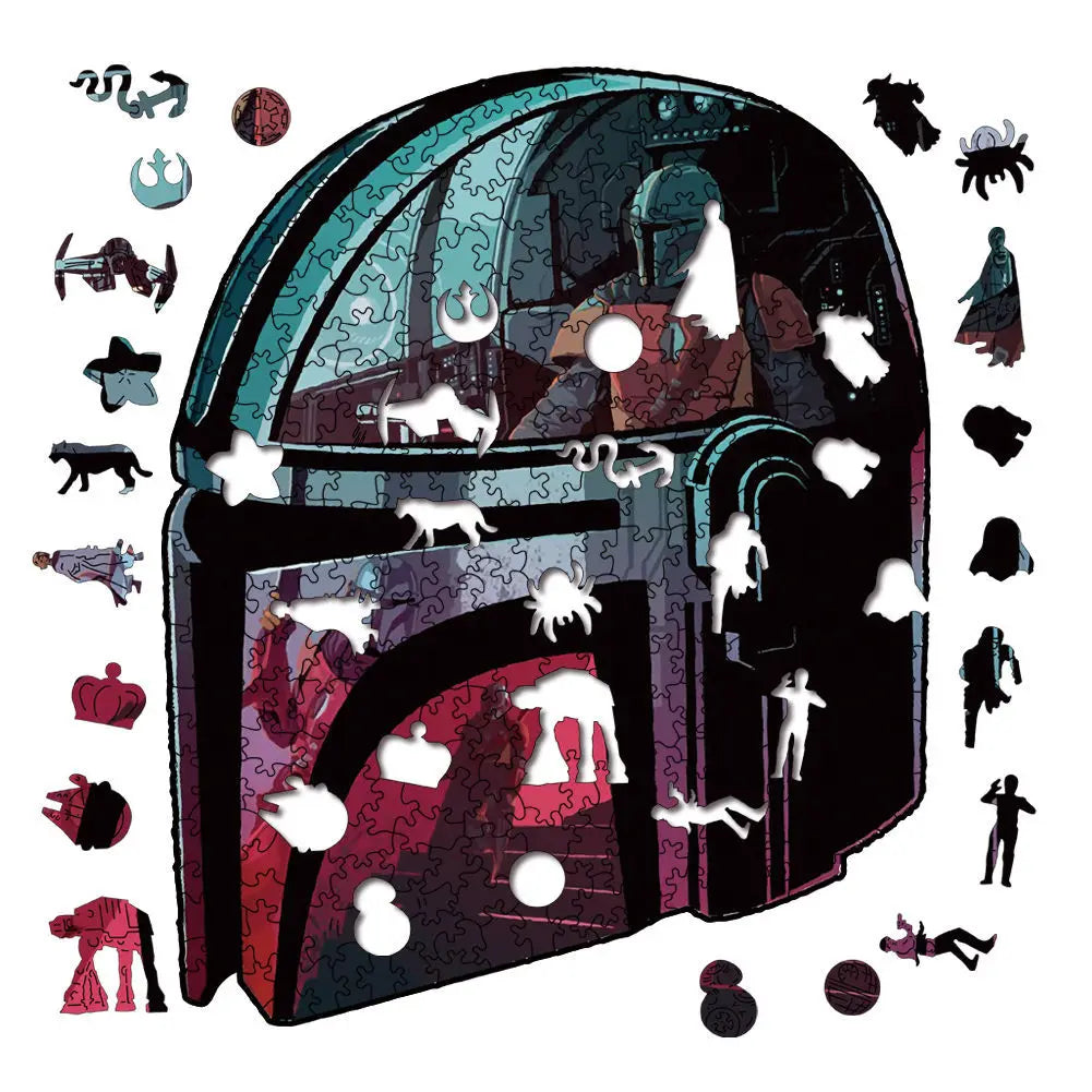 Movie Characters Wooden Puzzle Film Star Wood Jigsaws 2D Magic School Badge Character Jigsaw Toys for Kids.