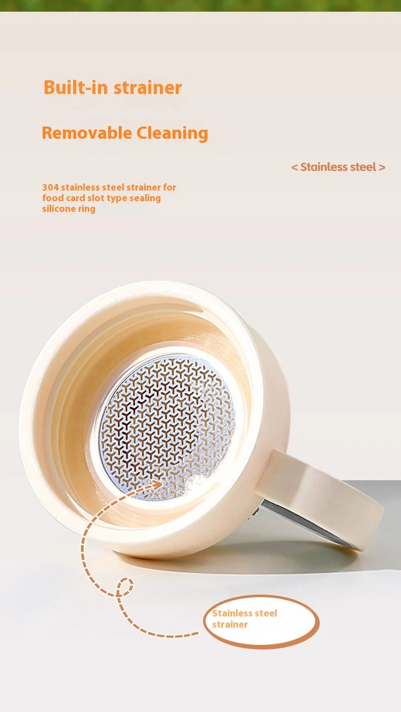 2025 New Sport Plastic Water Cup Large Capacity Portable Summer Anti-Fall High-Temperature Resistant With Tea Separator.