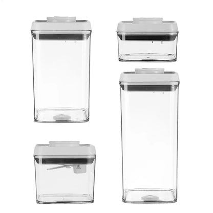 Cereal Container Kitchen Airtight Jars Clear Stackable Sealed Jar for Rice Pet Food Home Bakers Pantry Organizers Dried Fruits.