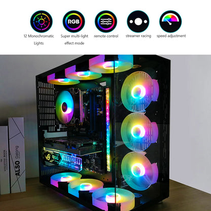 COOLMOON ARGB LED Strip Light 5V 3Pin/Small 4Pin Diamond Magnetic Colorful Atmosphere DIY Lamp Bar for PC Computer Case Chassis.