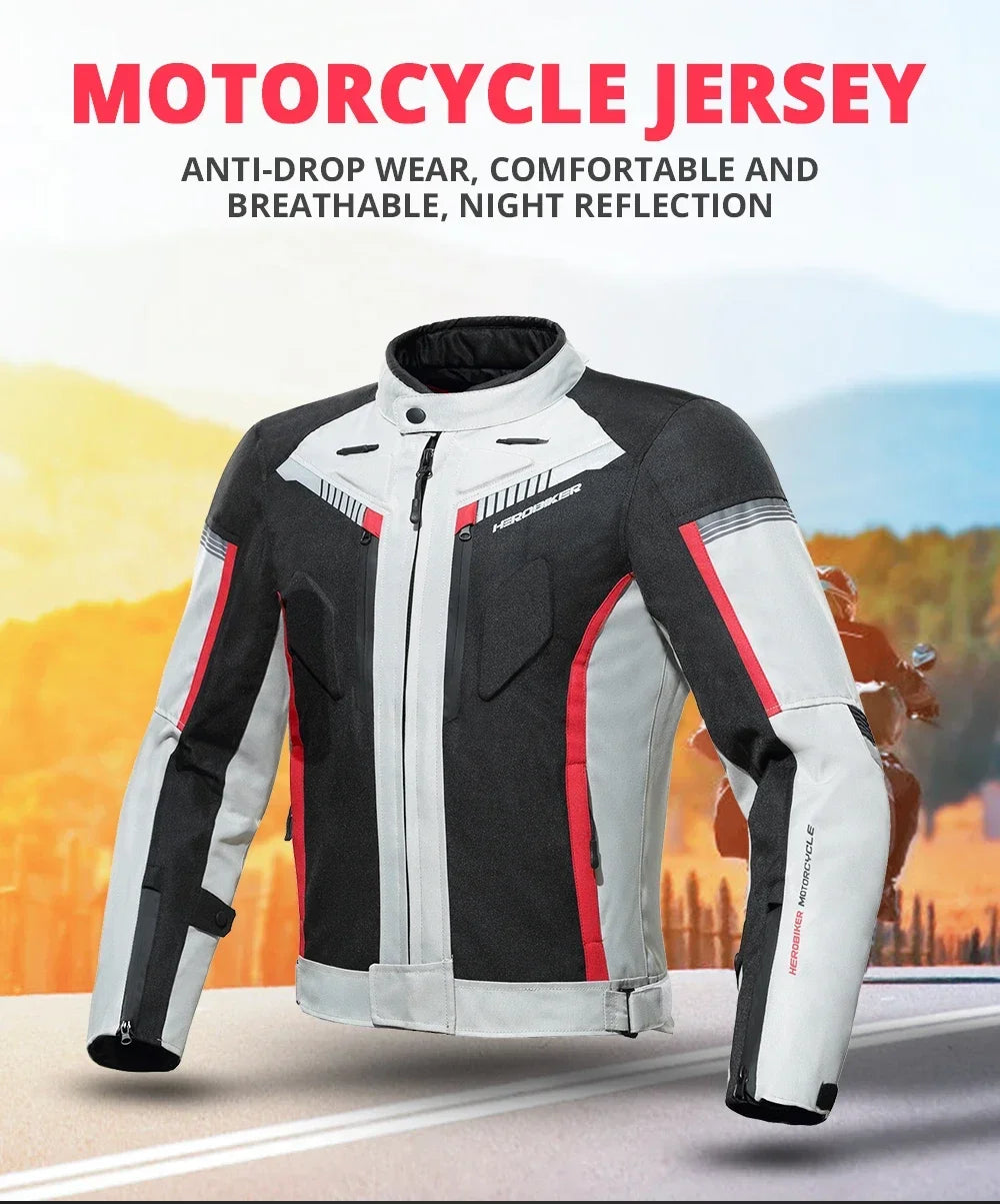 Best Selling Waterproof Motorcycle Jacket Man Racing Suit Wearable Motorcycle Jacket Motorcycle Pants Moto with EVA Protection.
