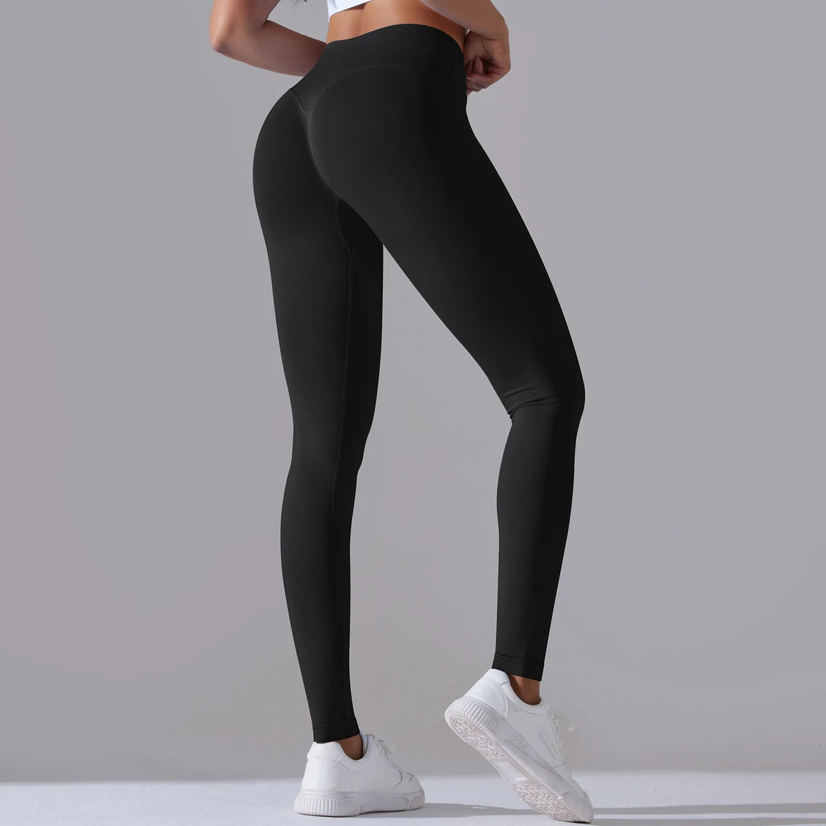 Crossover Waist Women Yoga Leggings Hips Lifting Gym Leggings Seamless Sport Pants High Waist Fitness Leggings Workout Running.