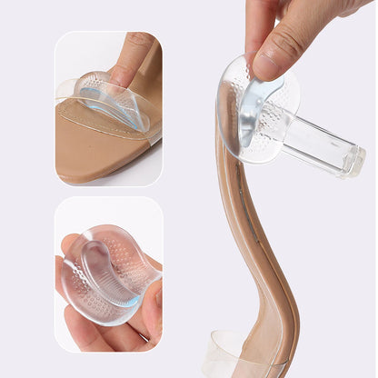 Silicone forefoot pad ladies sandal anti-skid pad anti-pain thickened half a yard pad high heels insole forefoot pad.