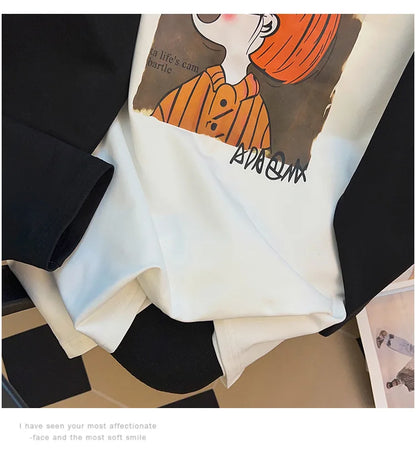 170kg Plus Size Damen Büste Herbst lässig Mode bedruckt Sweatshirt lose Langarm Top 6xl 7xl 8xl 9xl 10xl 11xl