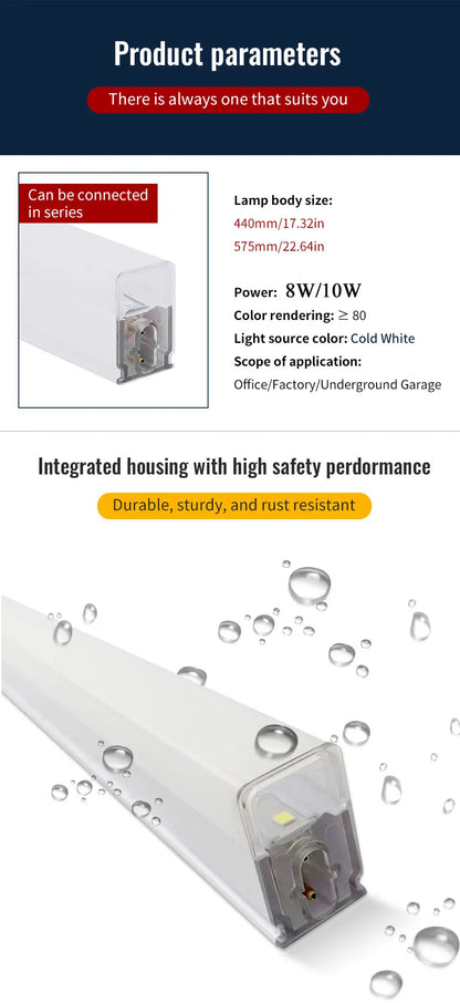 T5 T8 Led Tube Light 220V 110V Wall Lamp Bulb Light 10W  lampa For Home Indoor Kitchen Lighting Garage Light Ceiling Lighting.